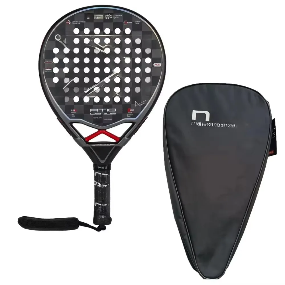 Padel Tennis Racket 3K Carbon Fiber Eva Soft Memory Shape Rough Surface High Balance Padel Paddle without Bag padel racket