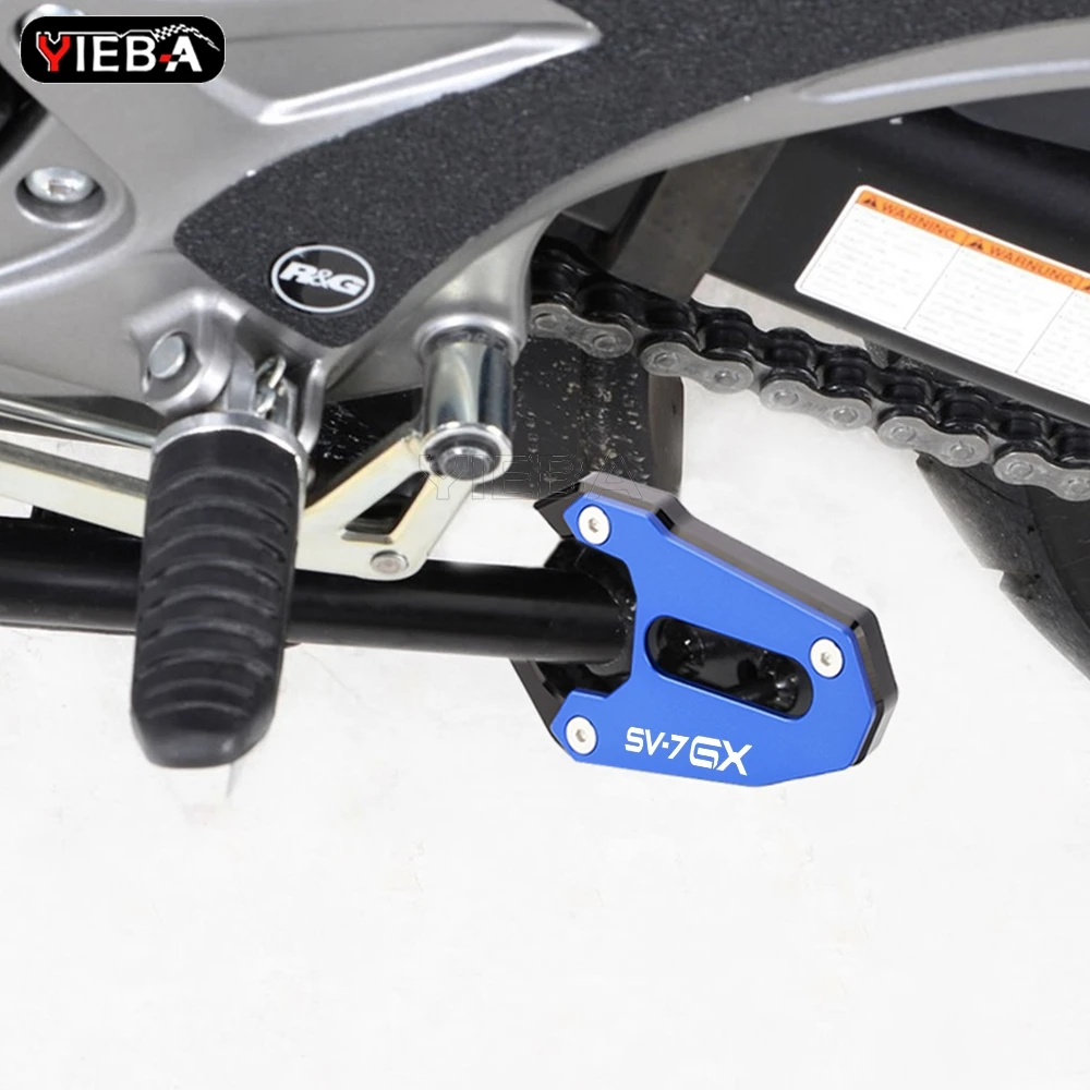 Motorcycle Kickstand Foot Extension Enlarger with Support Plate Pads