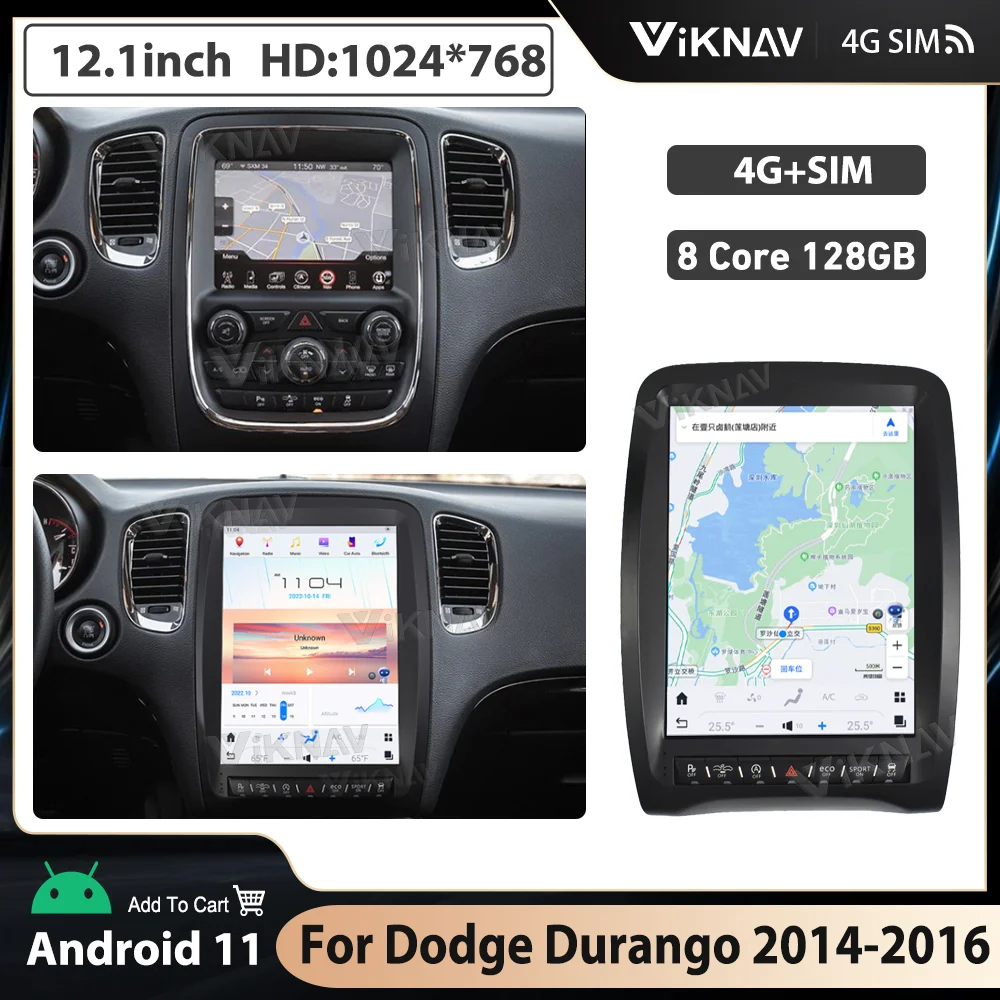 

Car Radio Android 11 For Dodge Durango 2014-2016 Stereo Multimedia Player GPS Navigation 4G Carplay Head Unit