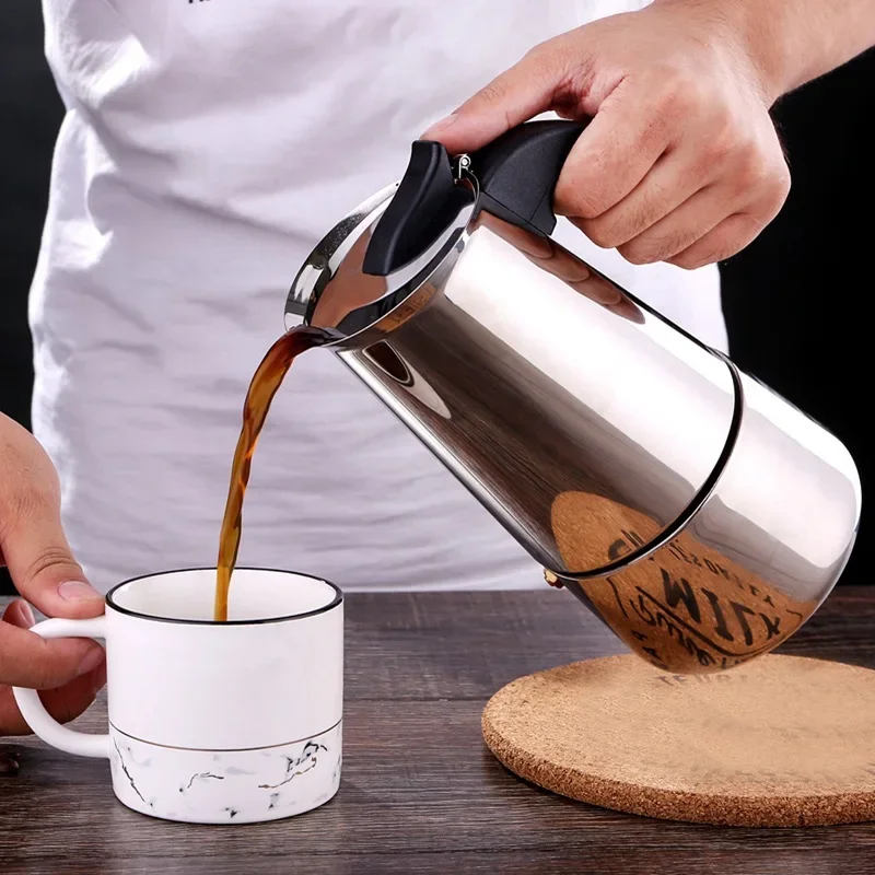 Coffee Pot Induction Coffee Pots Espresso Maker Stainless Steel Stovetop Coffee Moka Pot Maker Pot Suitable for Home Camping espresso coffee maker coffee maker espresso maker