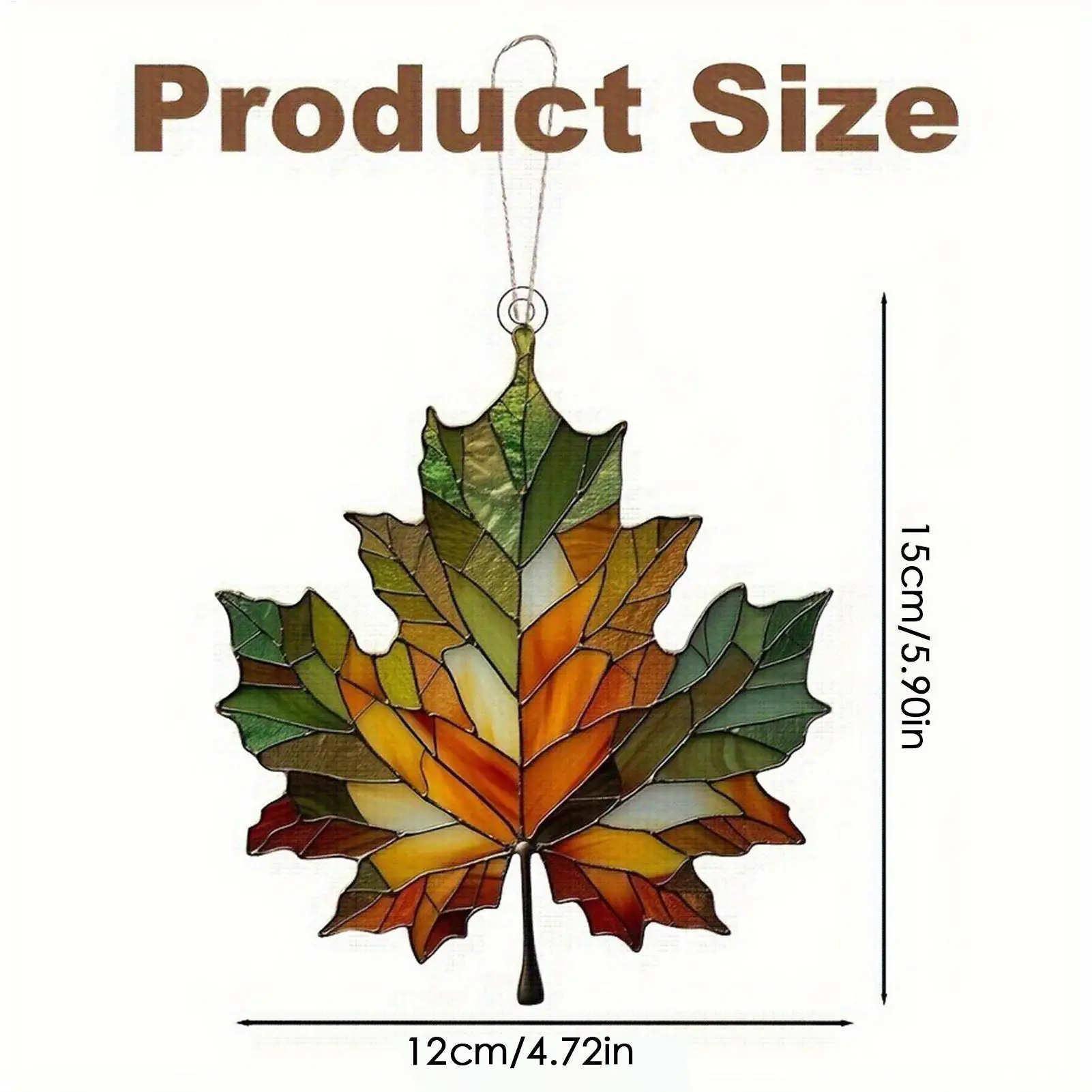 Acrylic Maple Leaves Window Hangings Wall Decoration Pendant Autumn Decor Maple Leaves Stained Fall Decoration Acrylic Wall Art