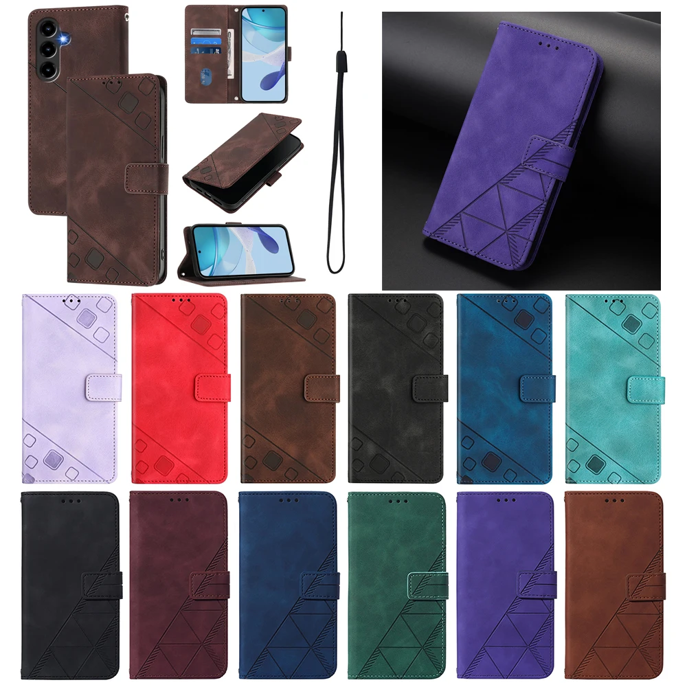 Leather Flip Card Holder Phone Cover - Wallet Case