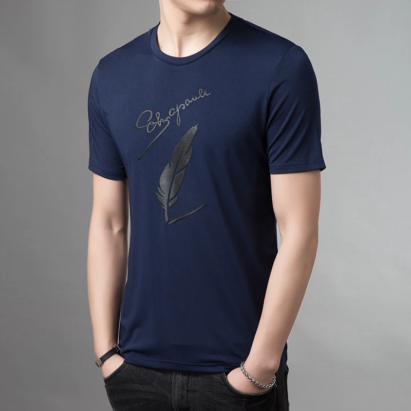 2025 New Fashion Brand T Shirts For Men Pattern O Neck Trends Streetwear Tops Summer Top Grade Short Sleeve T-Shirt Men Clothing 6