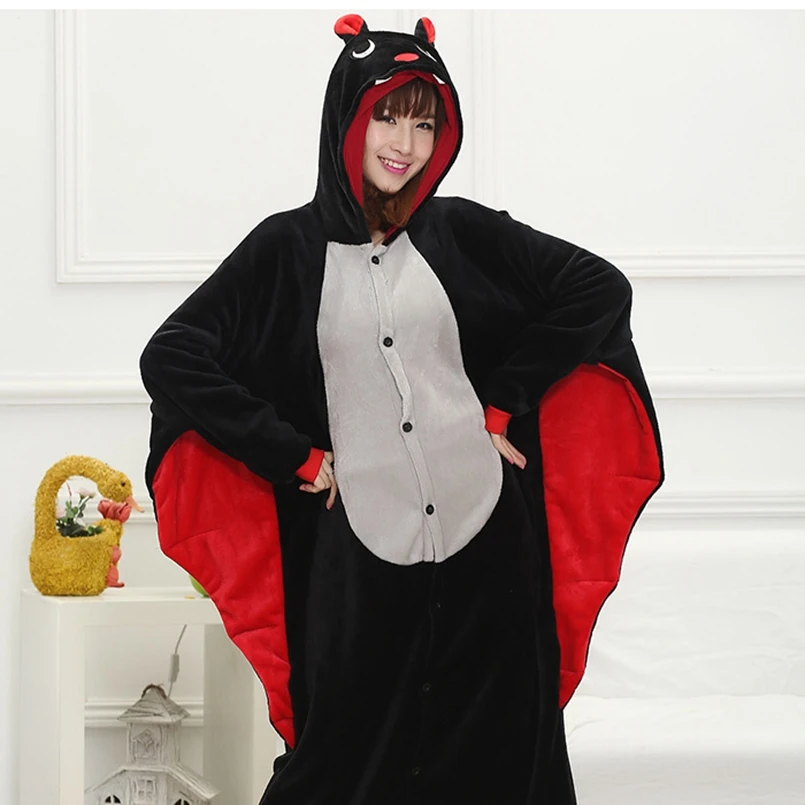 Pijama Kigurumi de murciélago para mujer adulta, traje de franela, ropa de  dormir suave y cálida, Cosplay de invierno - AliExpress