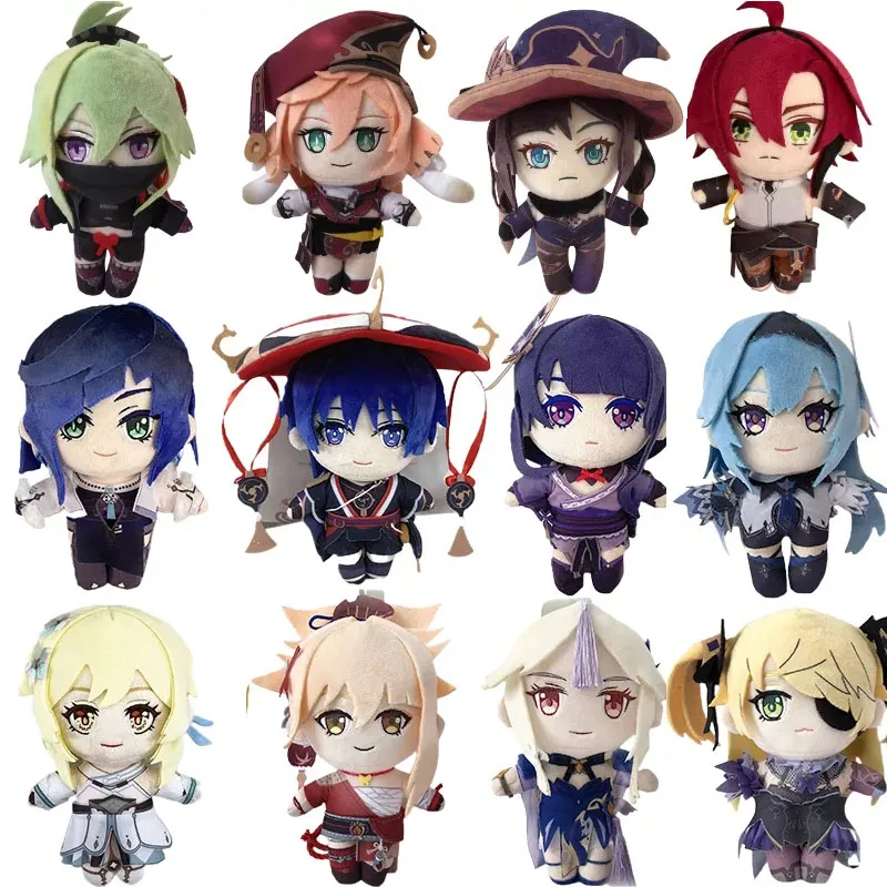 Anime Game Genshin Impact Xiao Zhongli  HeiZou Eula Ningguang Scaramouche Shikanoin  Mona Yan Fei Cute Soft Stuffed Kid Gift anime genshin impact mona tabletop card case japanese game storage box case collection holder gifts cosplay 3175