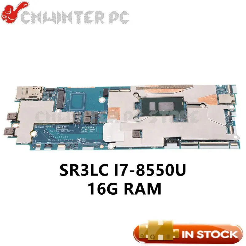 NOKOTION 01AW897 DMX3A NM-B271 For Lenovo ThinkPad X1 Tablet Evo Laptop Motherboard SR3LC I7-8550U CPU UHD 620 16G RAM