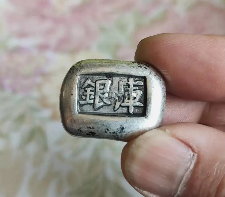 Antique China Ancient Qing Dynasty Handwork Miao Silver silver ingots statues 3