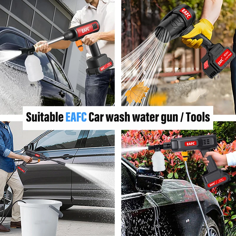 Car Washer High Pressure Car Water Gun Replacement Li-Ion Battery Spare 18V-21V For Blower Power Wireless