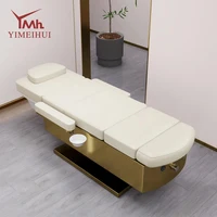 Lit de pédicure pour le visage, Design professionnel de luxe 3 en 1, multifonctionnel, soins du visage, shampoing, avec baignoire pour les pieds 3