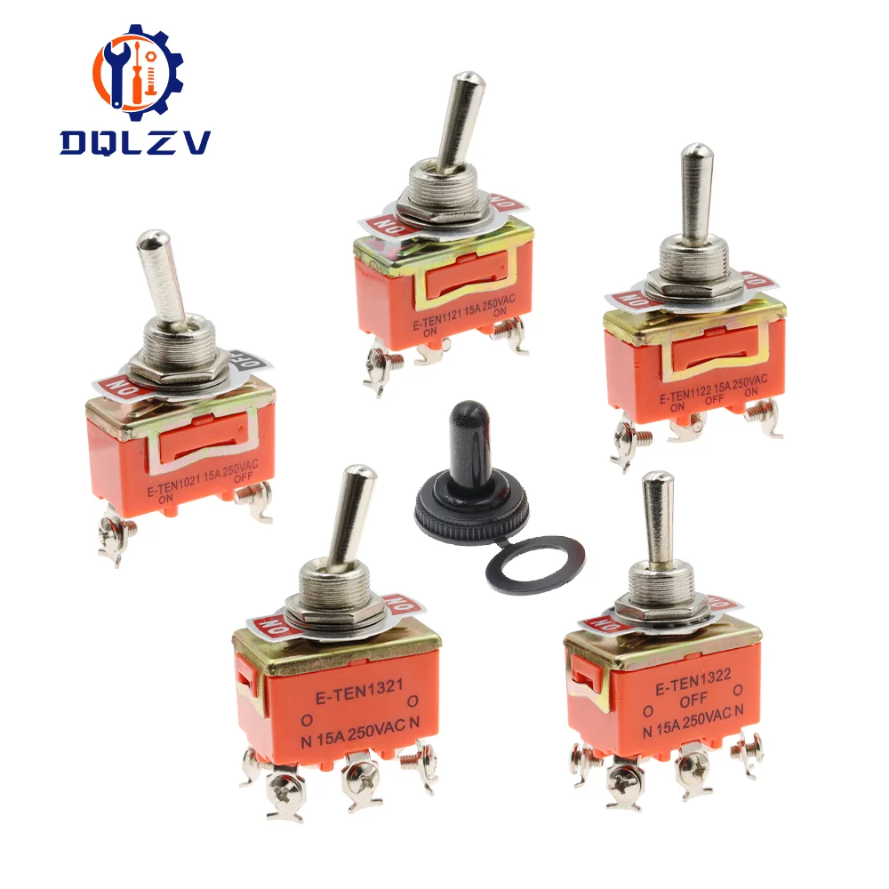 New-High-Quality-15A-250V-SPST-2-4-6-Terminal-ON-OFF-Toggle-Switch-Self ...