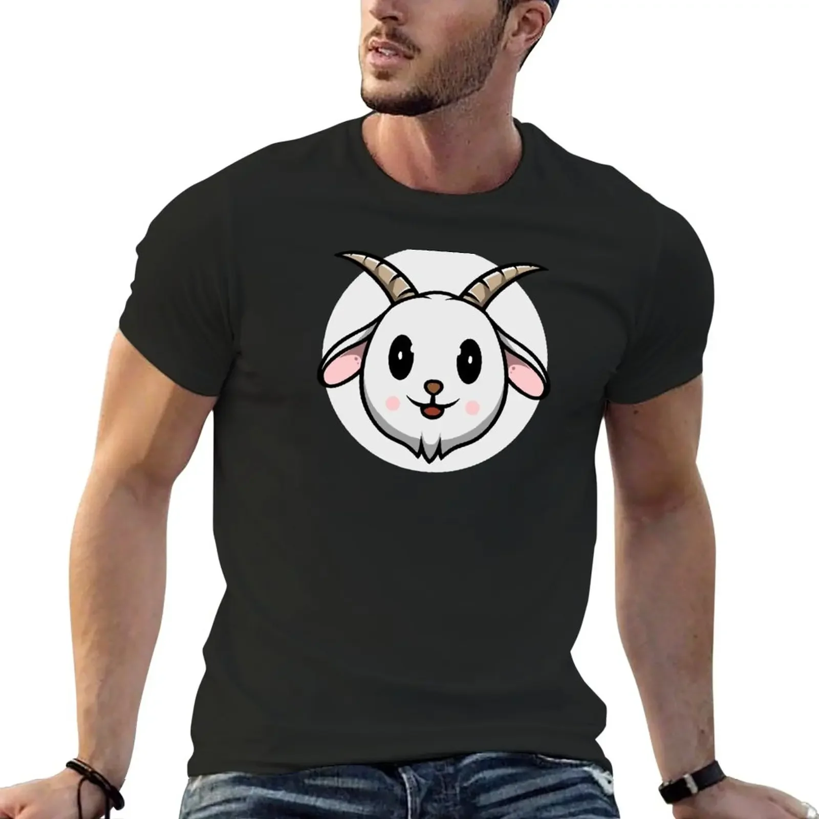 

Cute Goat T-Shirt kawaii clothes for a boy summer top funny t shirts for men