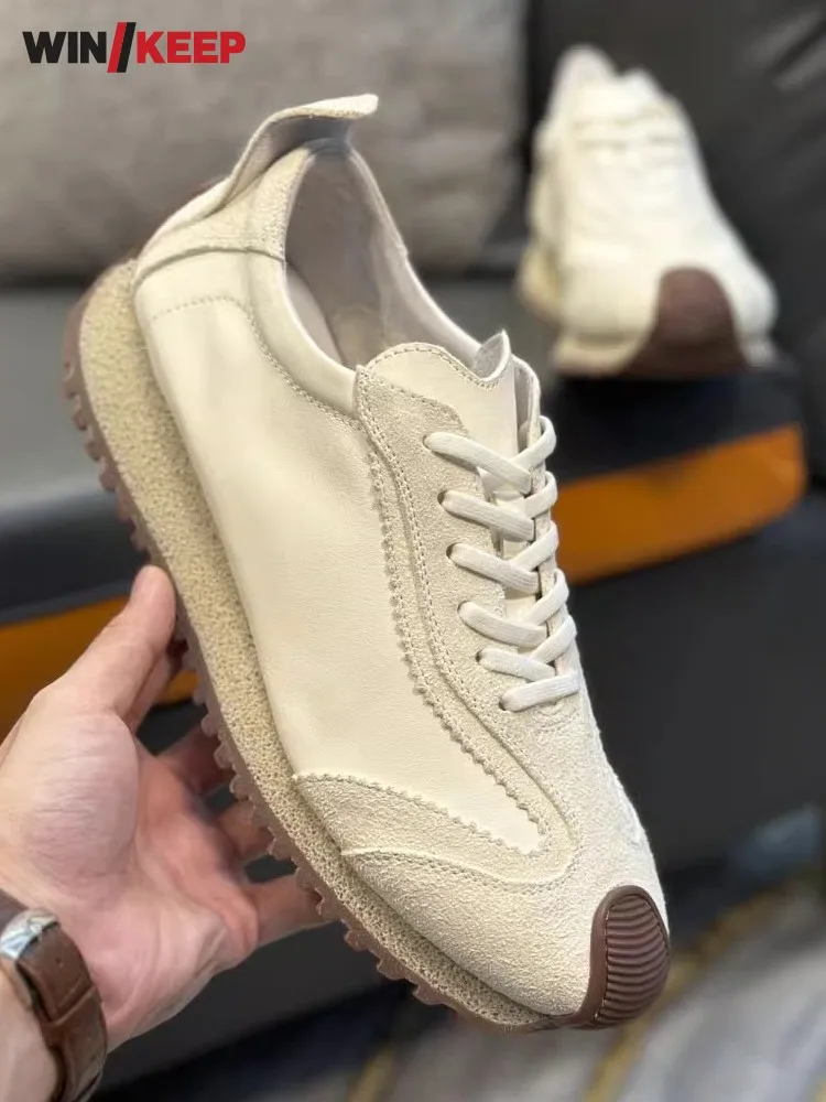 Retro Lambskin First-Layer Moral Low-Top Sports Men's Casual Shoes main image 0