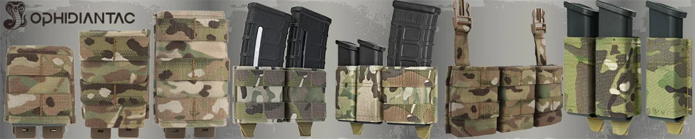 OPHIDIANTAC 9 mm Einzelmagazintasche MOLLE kompatibel mit elastischer Retention zum Schießen, Jagen, Airsoft – Detail 1