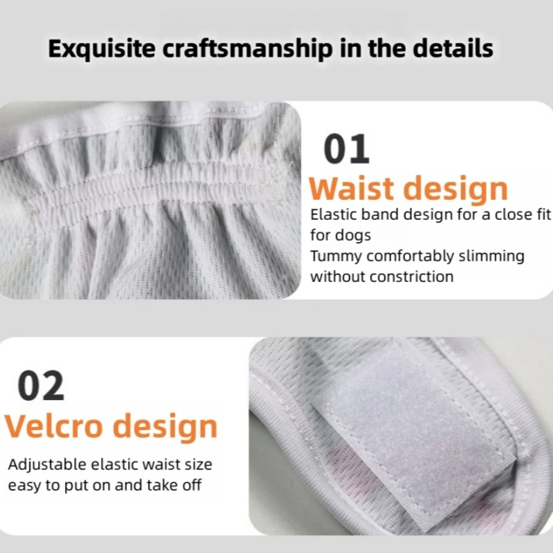 Washable Female Pet Physiology Pants Printed Anti-Nuisance Diaper Easy to Wear and Reusable Suitable for Menstruating Girl Dog For Pet Diapers Dog Diapers Dog Nappies
