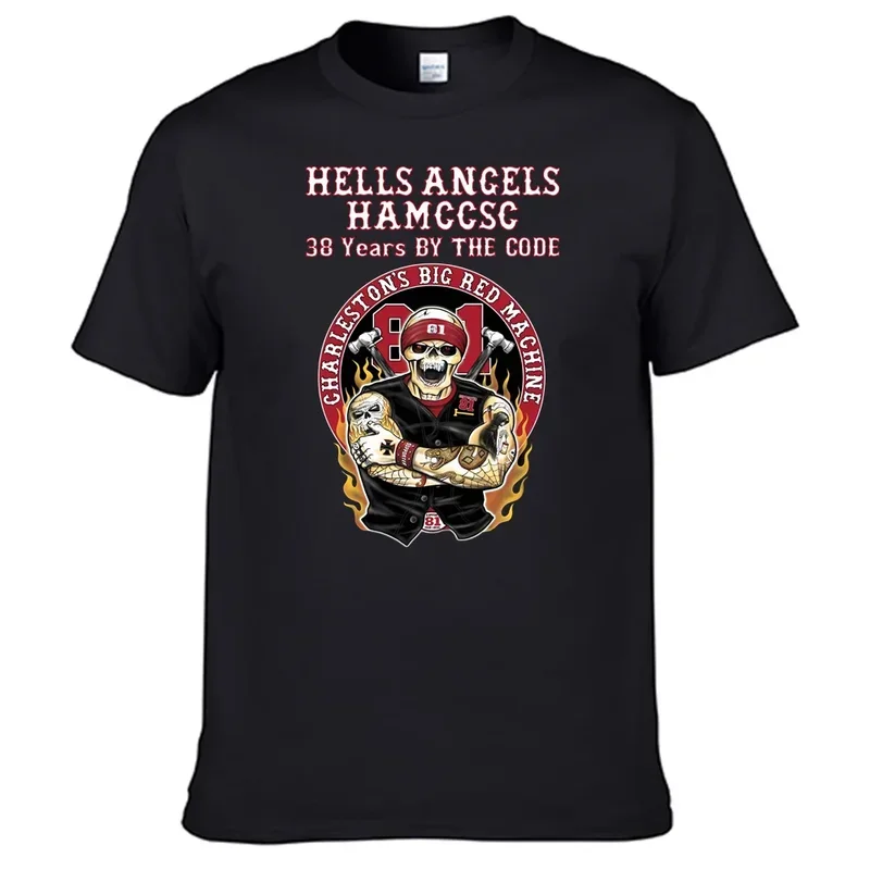 

Футболка поддержки 81 Hamccsc Hells с ангелами, 100% хлопок, топ продаж, рубашка N13
