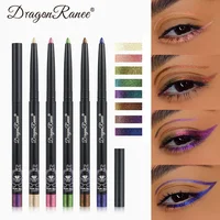 Crayon Gel Eyeliner Caméléon Imperméable Effet Chrome Brillant, Ombre à Paupières Scintillante Vert Doré Nacré pour Maquillage des Yeux Effet Silkworm 3