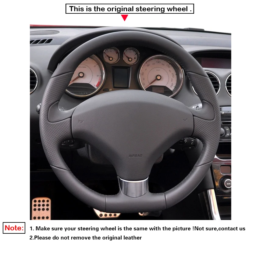 Auto Lenkrad Abdeckung MEWANT Lenkradbezug Für Peugeot 206/206 CC