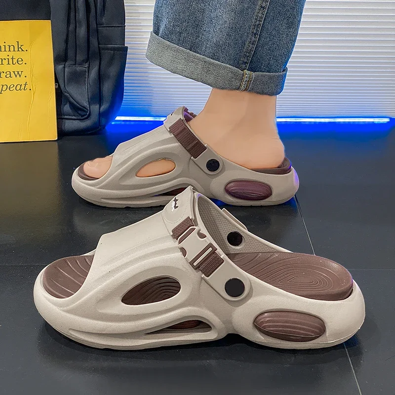 Men's Summer Slippers Beach Wear Sandals Outdoor Wear Home Bathroom Men's Slippers