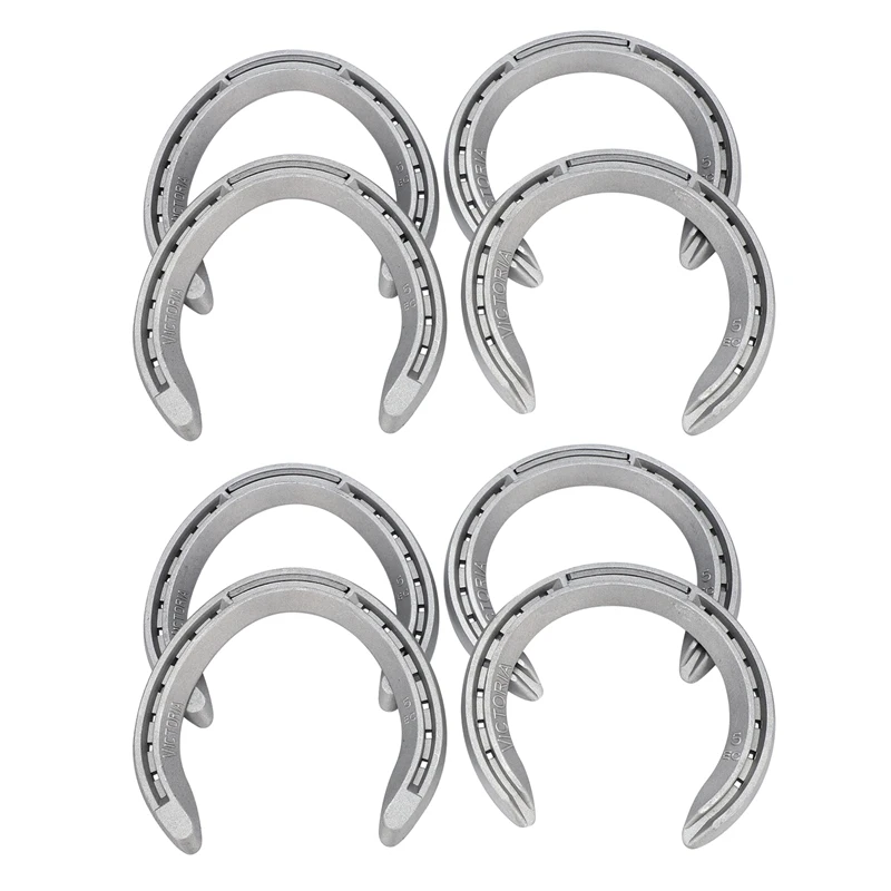 8pcs-5-horse-equipment-aluminum-alloy-horseshoes-2-front-2-rear-farrier-tools-for-tournament-play