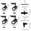 Set Led Track Light Fixture COB Track Lighting Wall Lamp Rail 220V Spot Lights Led track rail Spotlight Clothing Store Shop Home 6