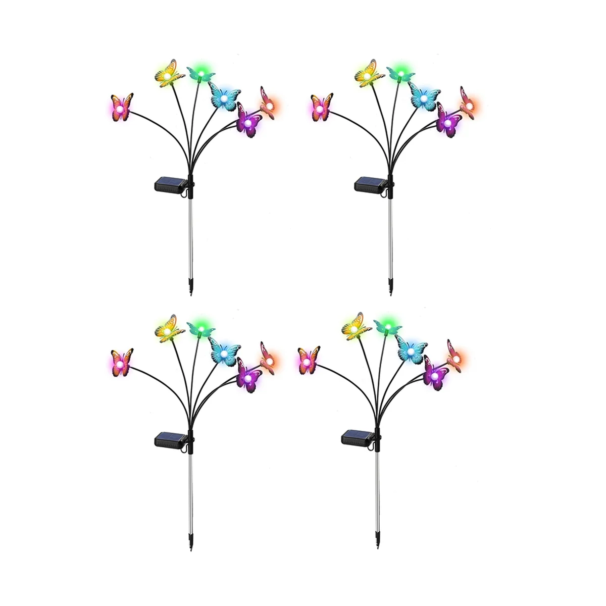 

Солнечные садовые светильники, 4 шт., солнечные светильники, фонари для двора, внутреннего дворика, декоративные светильники