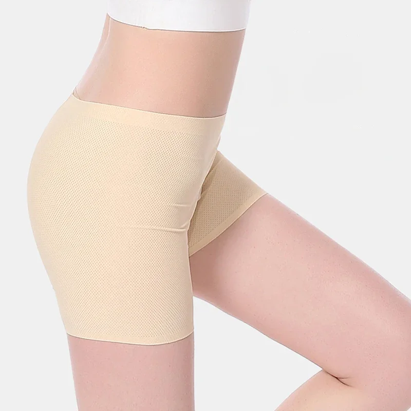 Summer Thin Breathable Women Plus Size Safety Shorts High Elasticity Seamless Pants Female Underwear 3 Colors Safety Pants