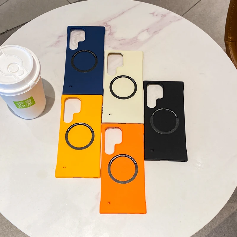 Ultradünnes Hartes PC Magnetisches Rahmenloses Gehäuse für Samsung S25 Ultra S26 S24 S23 FE S22 S21 S20 S10 Plus Matt Kabellose Ladeabdeckung – Detail 7