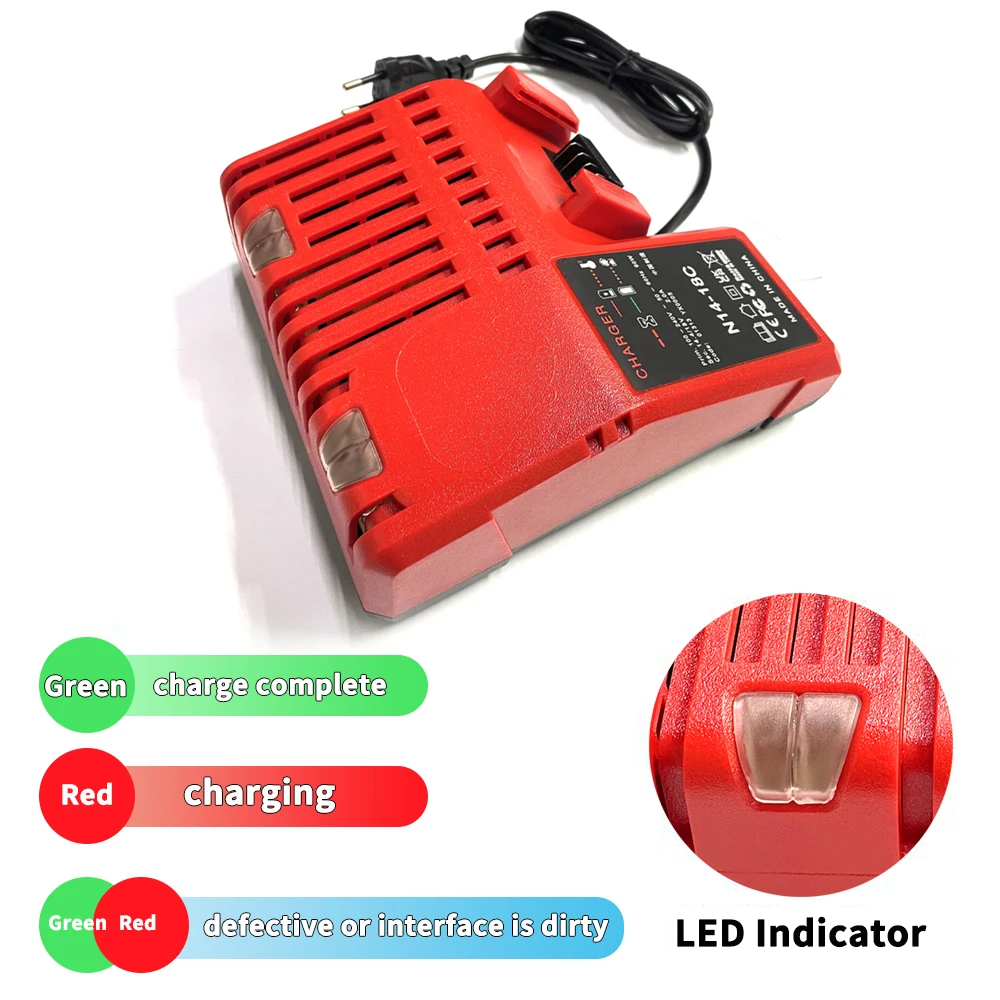 Replacement Rapid Battery Charger for Milwaukee N18 M18 Lithium Ion Battery 48-5