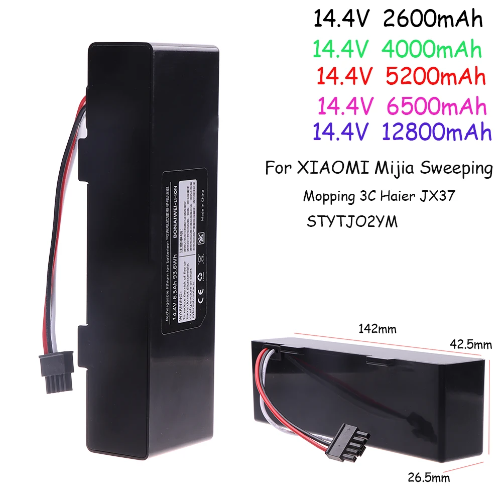 

Original Xiaomi Mijia 3C STYTJ02YM Rechargeable Battery 14.4V-14.8V Sweeping Mopping Robot For Haier JX37 Vacuum Cleaner Battery