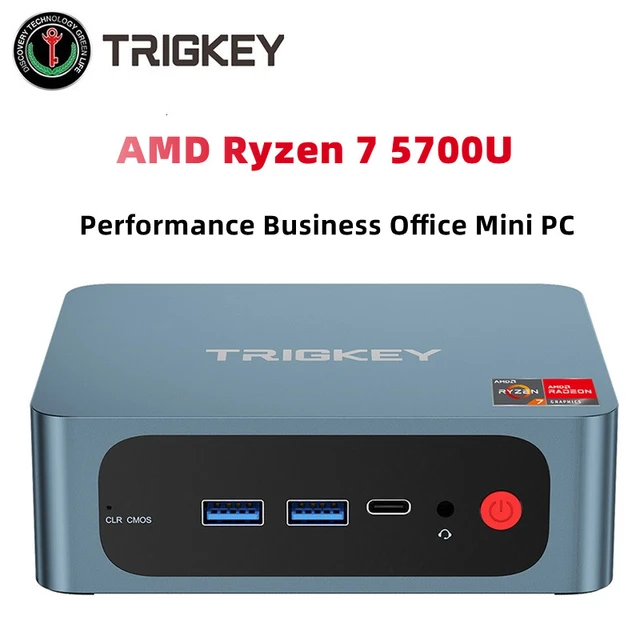 TRIGKEY MINI PC AMD Ryzen 7 5700U 4.3Ghz 8 Cores 16 Threads Windows 11 Pro  DDR4 16G 500G SSD Wifi6 BT5.2 Desktop Gaming Computer - AliExpress