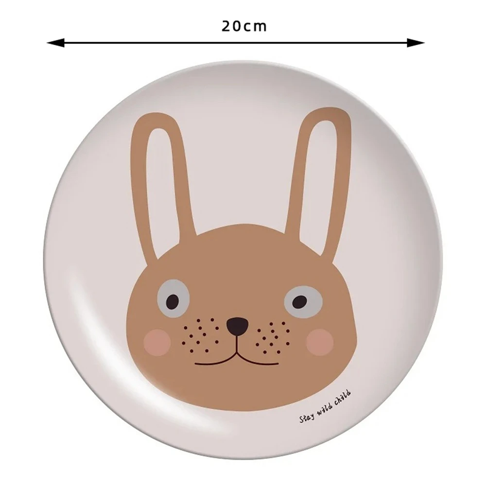 Dining Dish 20CM Bamboo Fiber for Salad Dessert Cake Fruit