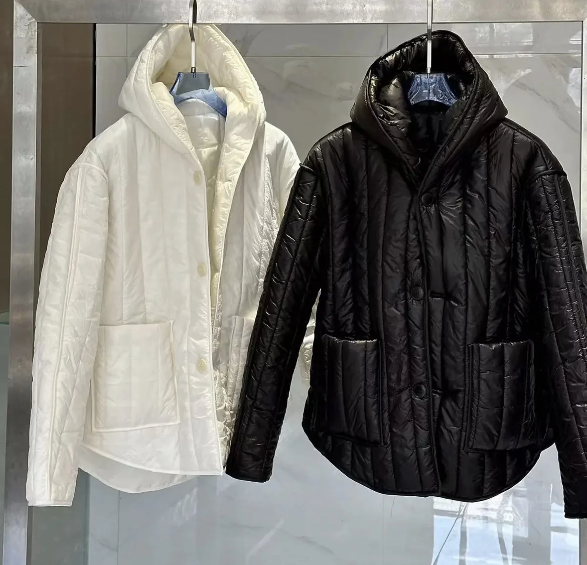 Fashionable Autumn Winter New Men Women All-Matching Trendy Coat Simple Hooded Cotton Jacket Loose Solid Color Couple Coats