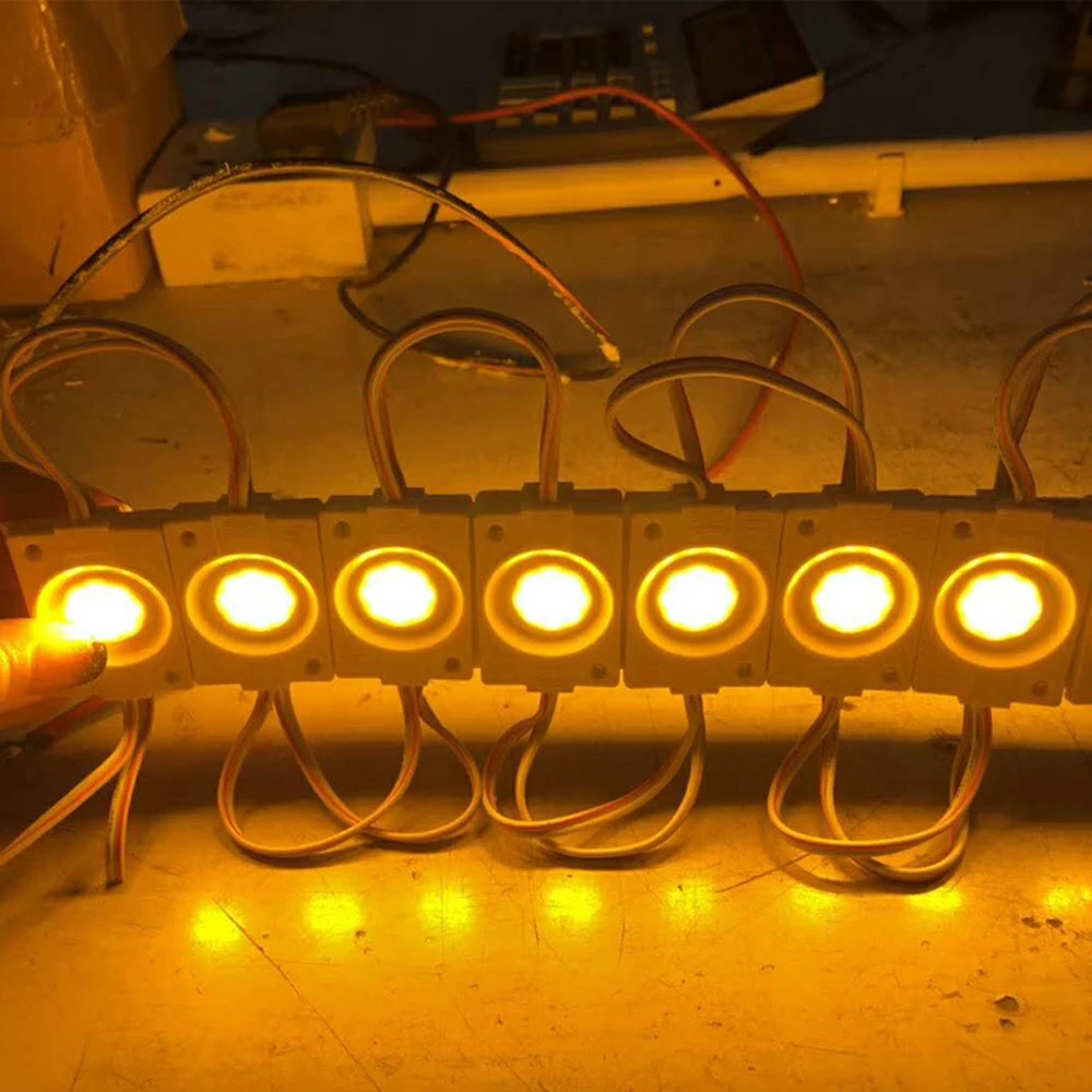 트럭용 COB LED 모듈, IP67 방수 라운드 칩, 2.5W 사출 성형, 콜드 웜 화이트, DC 12V, 24V, 로트당 20 개