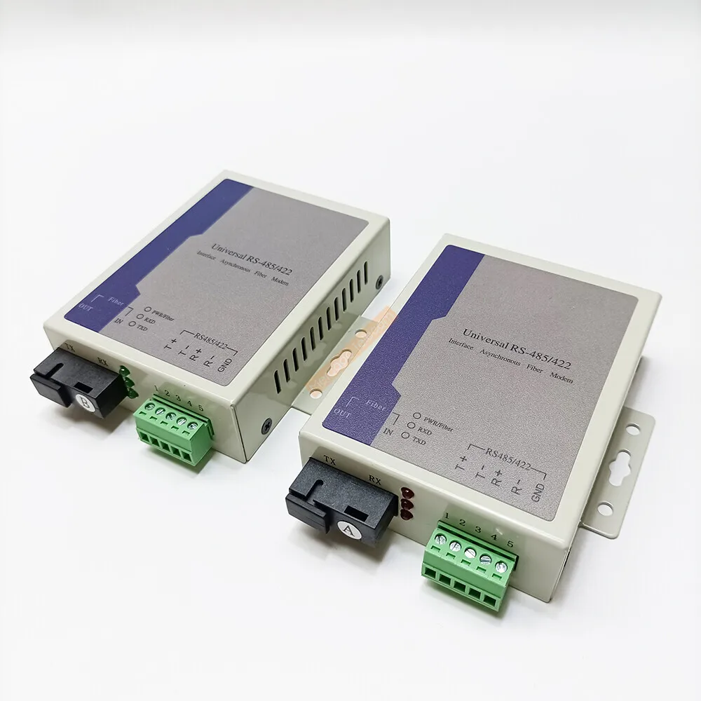1 pair SC Bidirectional 485 Bidirectional Data Optical Fiber Media Converter Fiber Transceiver X1 Route RS485 Optic Transceiver