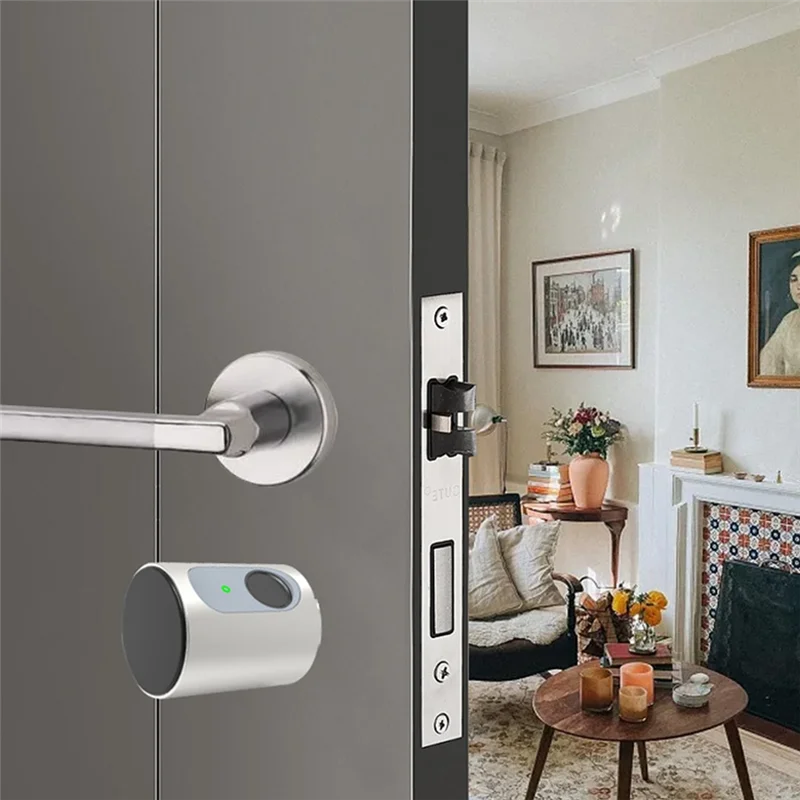 Smart Lock Fingerprint Electronic Lock Cylinder Compact App Remote Bluetooth Door