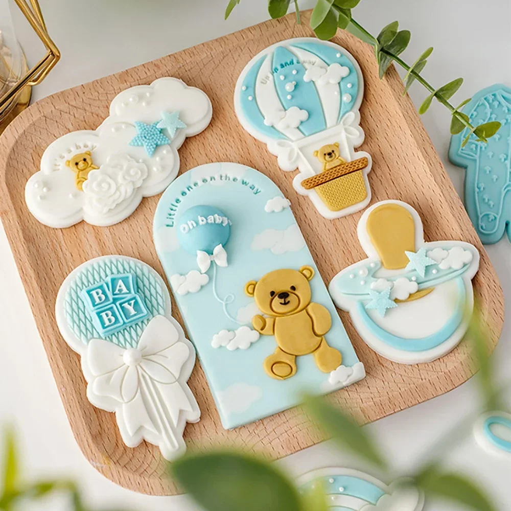 Baby Shower Cake Decorating Tools Cookie Press Stamp Embosser Biscuit Cutter Fondant Sugarcraft Cookie Cutters Mold Cake Mould Cake Mold Cookie Cutters Cookie Mold Cookie Press Machine