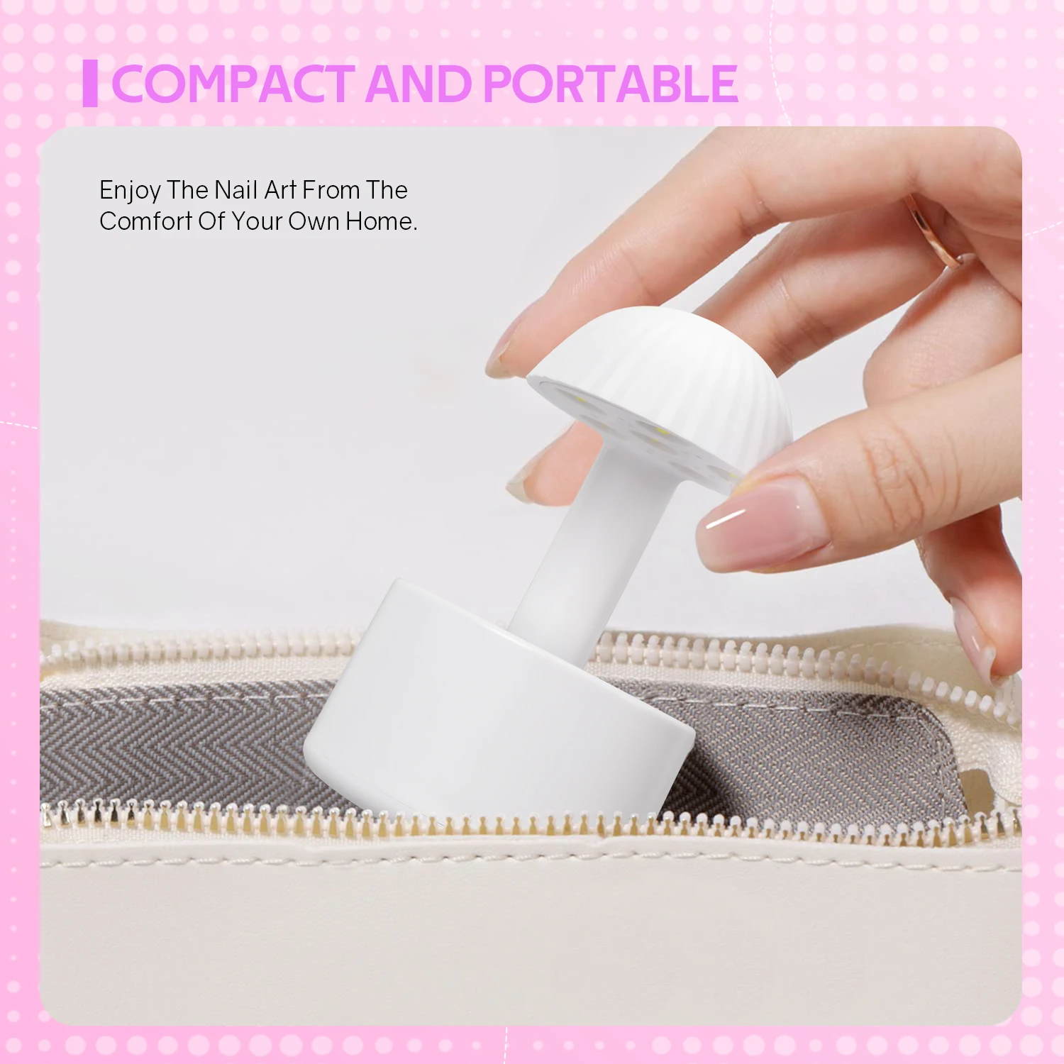 New Nail Drying Lamp 6LED Lamp Mini Nail Dryer UV Lamp Manicure Machine With USB Cable Gel Nail Polish Dryer Home Travel Use 5