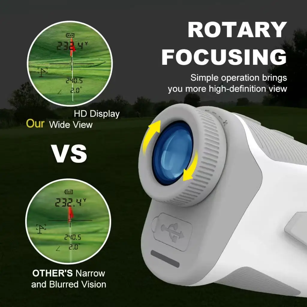 AquilaPro 1090 Yards Mini Golf Rangefinder with Flag Lock Vibration Slope Compen