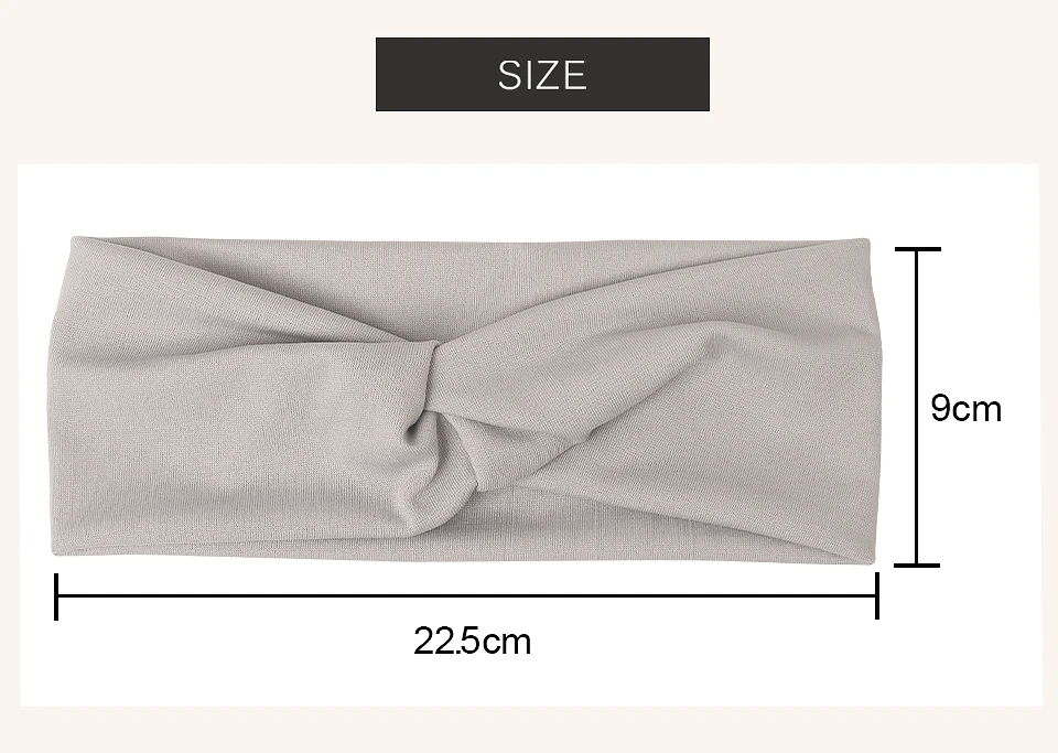 Frauen Kreuz Einfarbig Haar Bands Mädchen Mode Leopard Print Elastische Gestrickte Stirnbänder Vintage Turban Machen Haar Zubehör – Detail 4