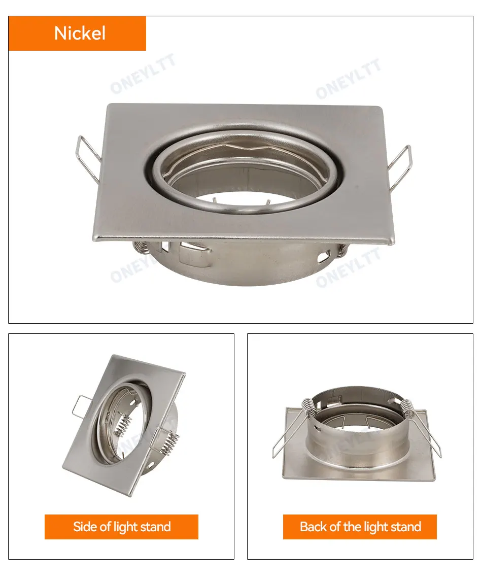 Square LED Recessed Ceiling Light Fitting Fixture for Spot light S4ac6c8a9d9634d41978961f95ad83f578