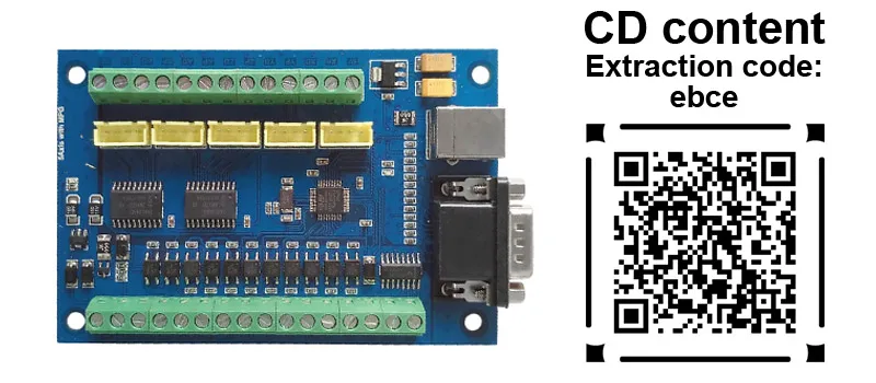 Stepper Motion Controller, cartão azul, 5 eixos, CNC, USB, MACH3, MACH3