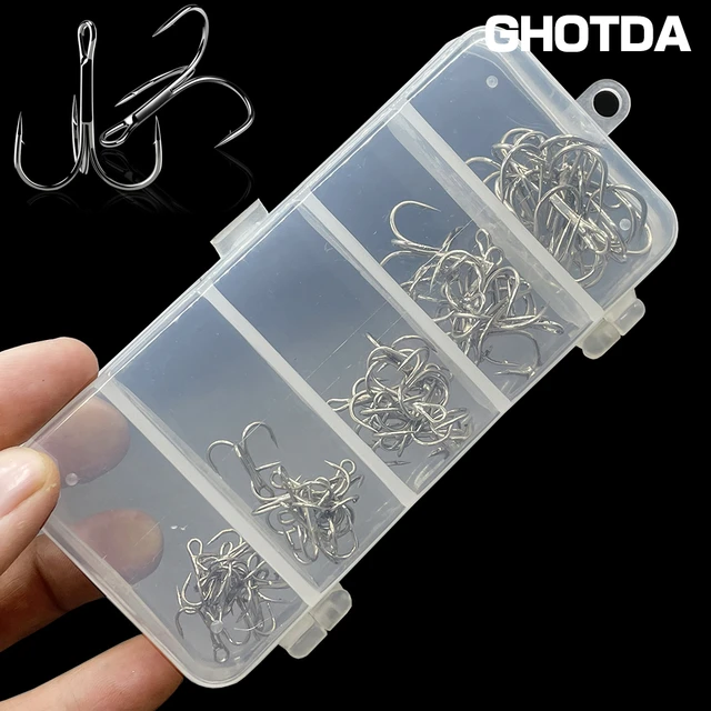 5Pcs Treble Hooks Saltwater Fishing Hooks High-Carbon Steel Fishhooks High  Strength Hooks Fishing Tackle - AliExpress