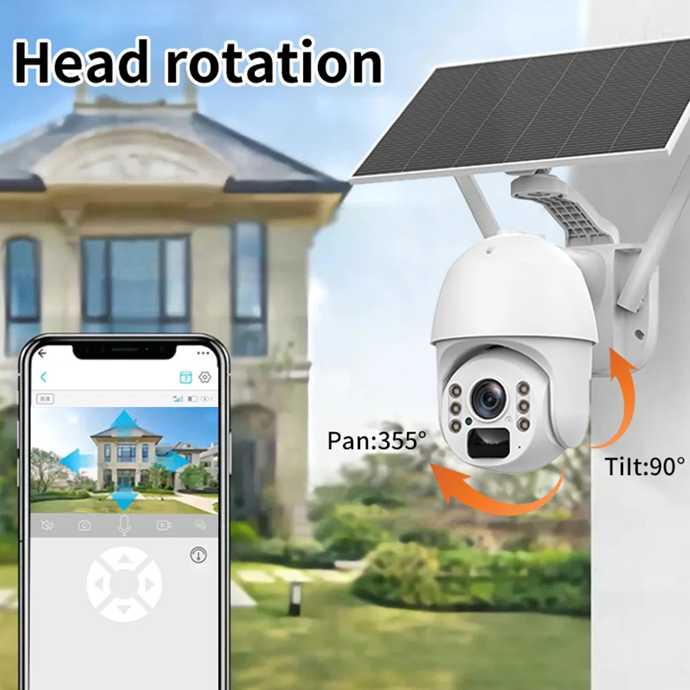 BIG SALE 4G Sim Card Solar Camera Outdoor Battery PIR Human Detection CCTV IP Cameras Color Night Vision Waterproof UBOX