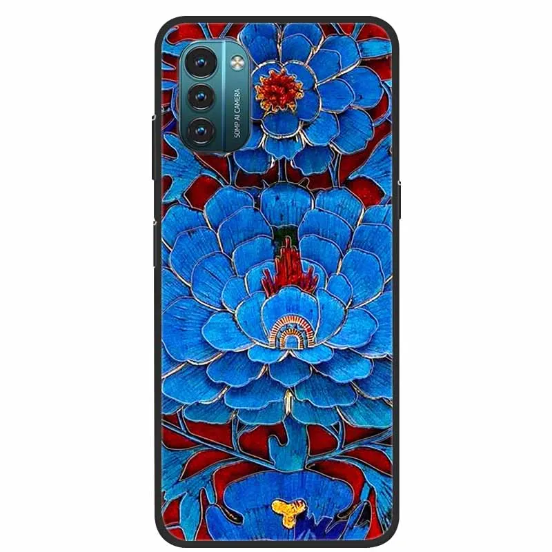 3D Flower Embossed Soft Silicone Protective Phone Case - Stylish Bumper Cover