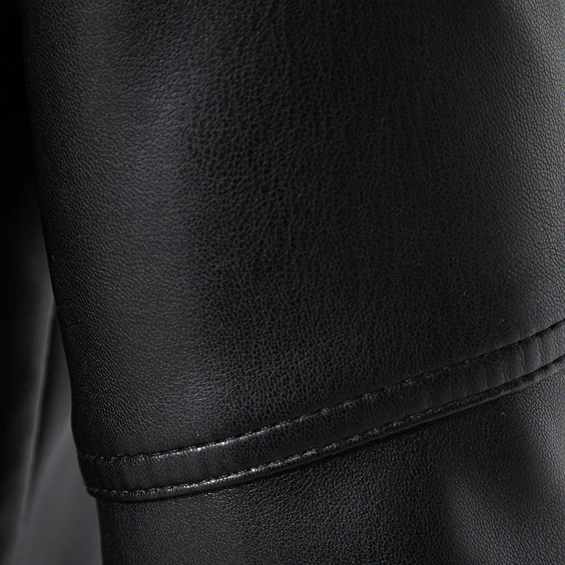 TRAF Spring Leather Men's Youth Trend Autumn And Winter New Slim Korean Version Of Handsome Men's Coat Leather Jacket Men 5