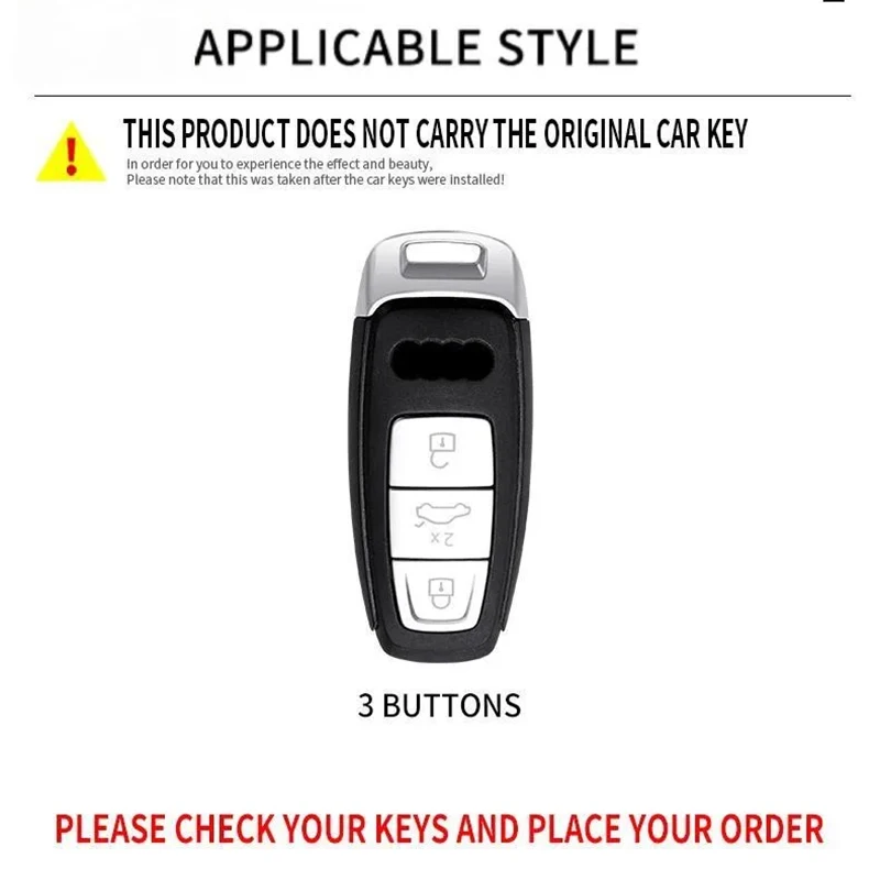 Premium Grey TPU Car Remote Key Case Cover Fob Shell