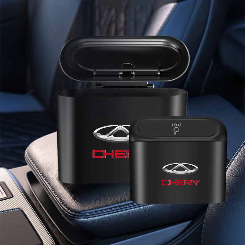 Hanging Vehicle Garbage Dust Case Storage Box Rubbish Bin for Chery Tiggo 2 3 4 6 7 8 3X 5X Pro T11 Auto Interior Accessories