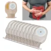 10Pcs Colostomy Bags Disposable Adhesive One Piece Drainable Ostomy Pouch Supplies for Ileostomy One Piece Colostomy Bags 2