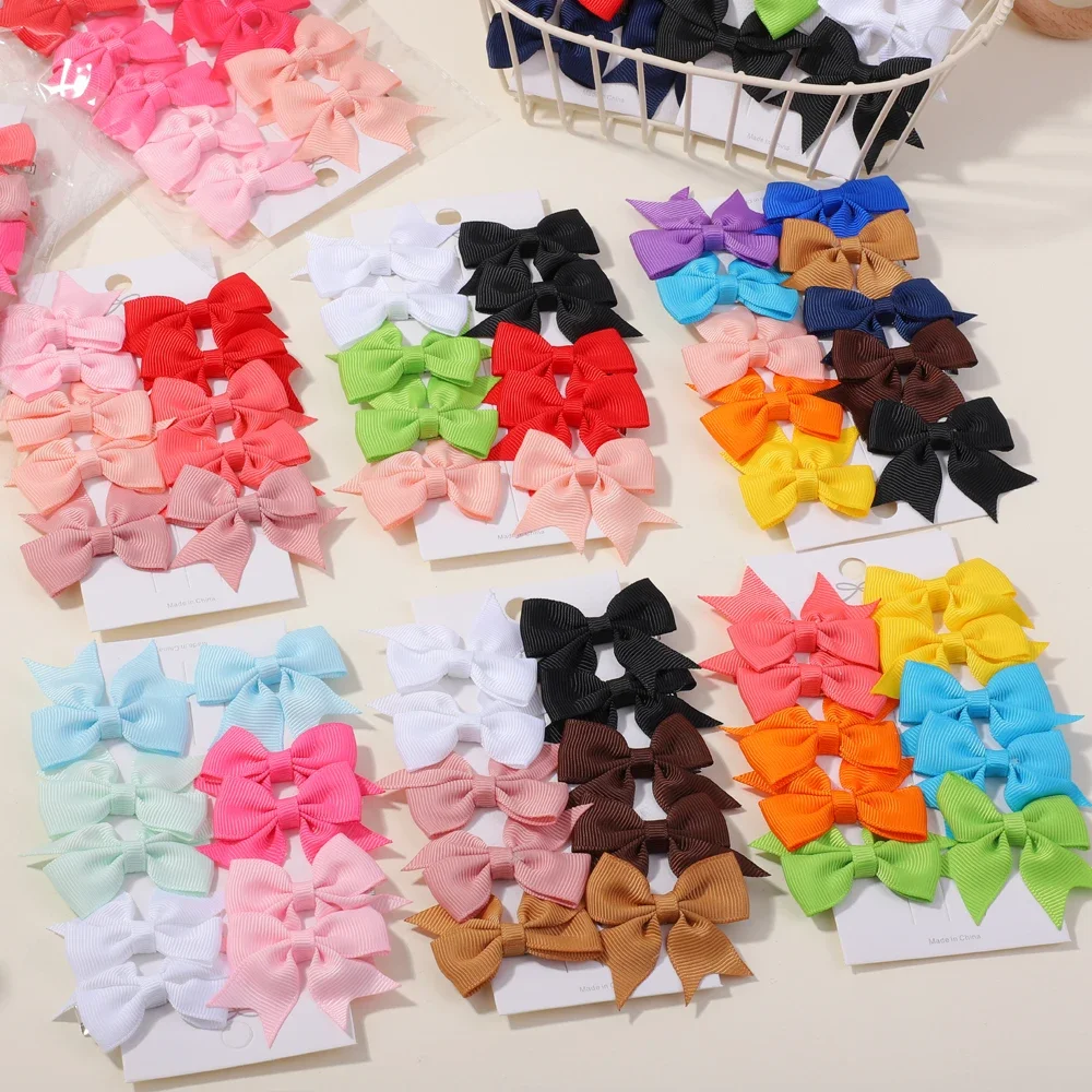 Baby Ribbon Bow Hairpin Hairclip 10Pcs Girls Sweet Hair Accessories