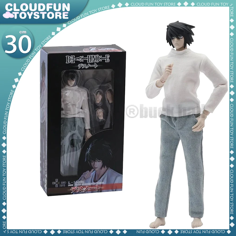 

Death Note Figure L / Light Yagami Figures Real Clothes Anime Pvc Statue Figure 30cm Model Doll Collectible Room Decoration Toys